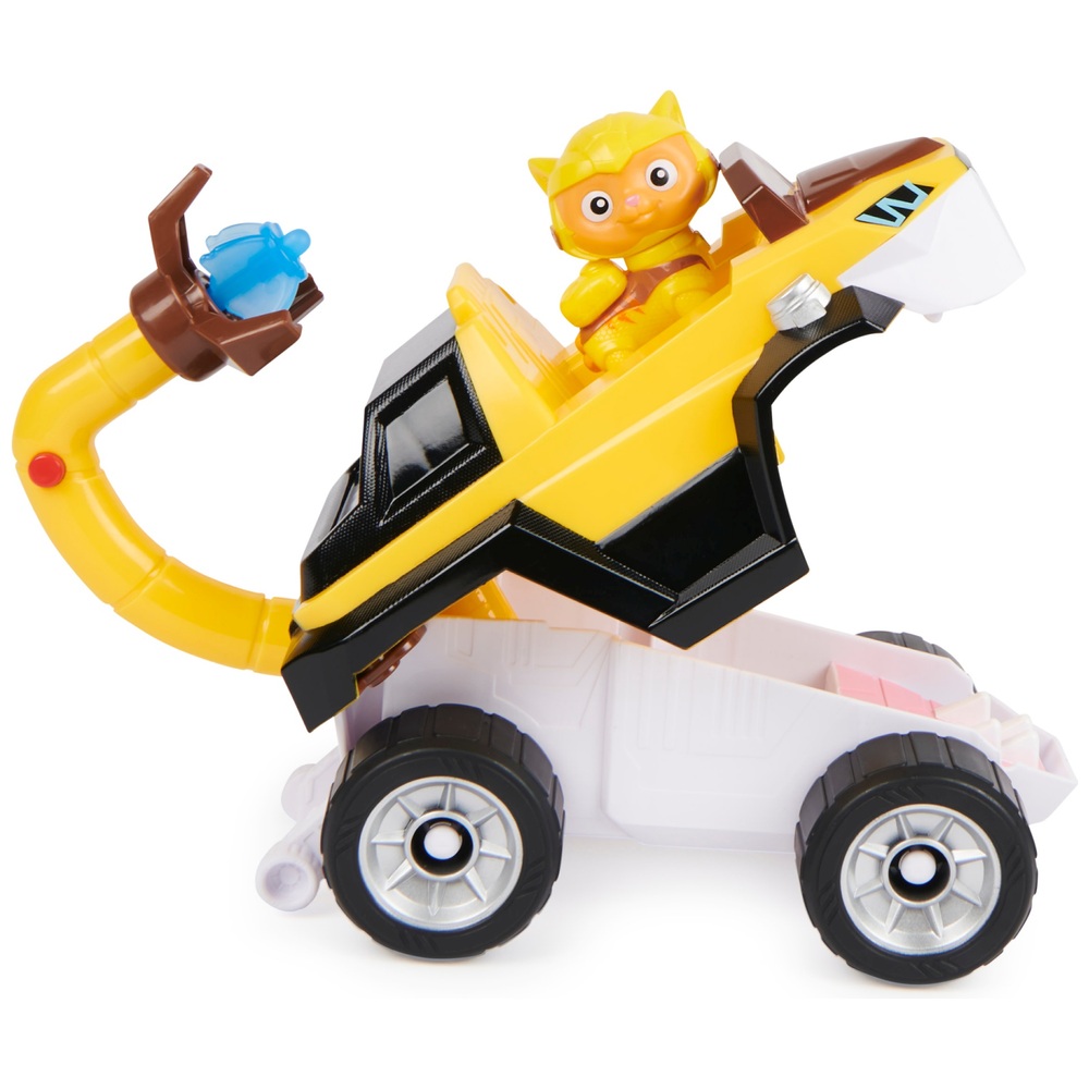 PAW Patrol, Katzen-Pack, Leos verwandelbares Spielzeugauto mit Actionfigur