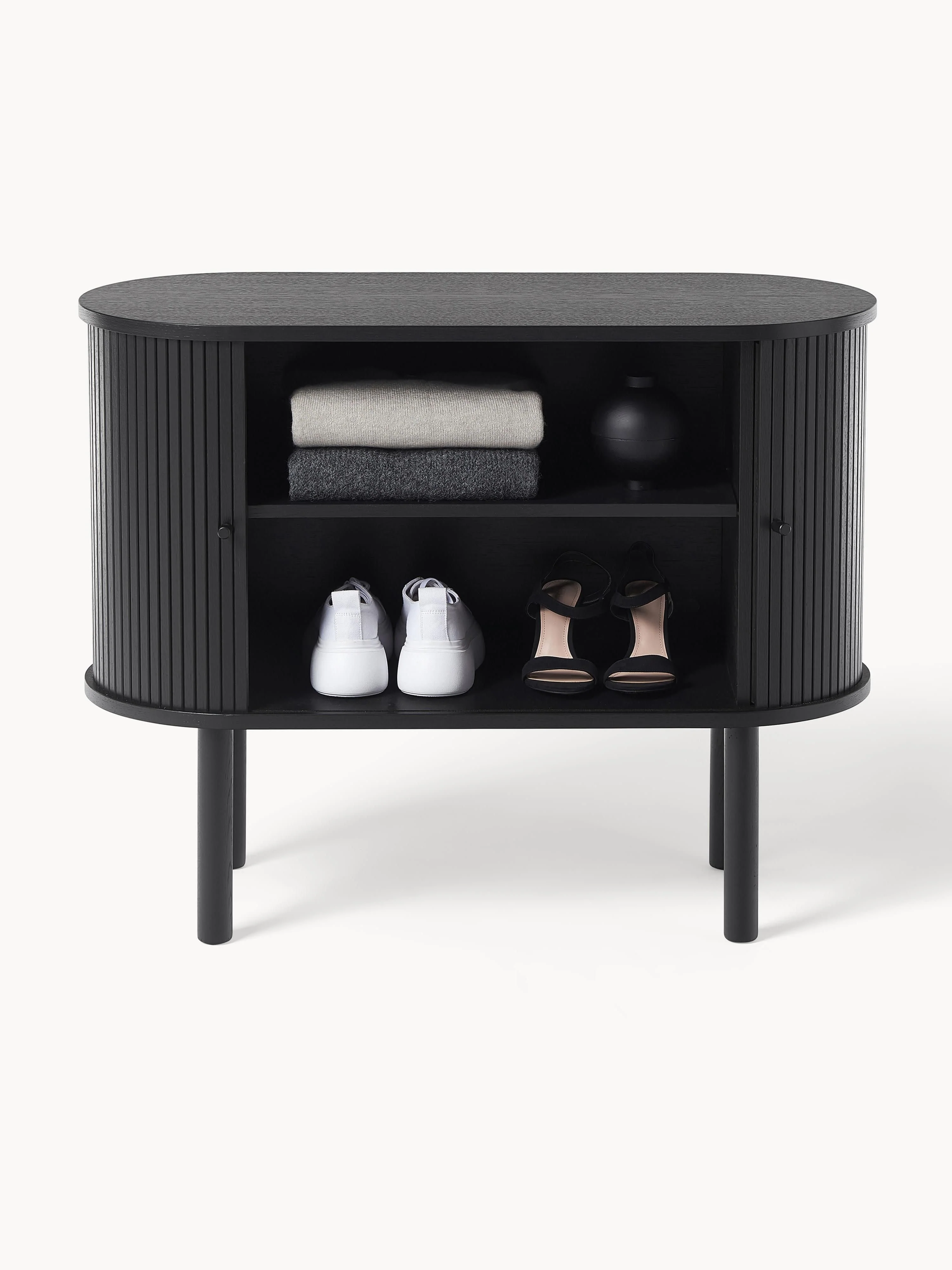 Kleine dressoir Calary met geribde voorzijde