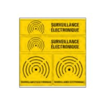 Pickup - Pictogramme - Surveillance électronique - 4 autocollants 15 x 15 cm