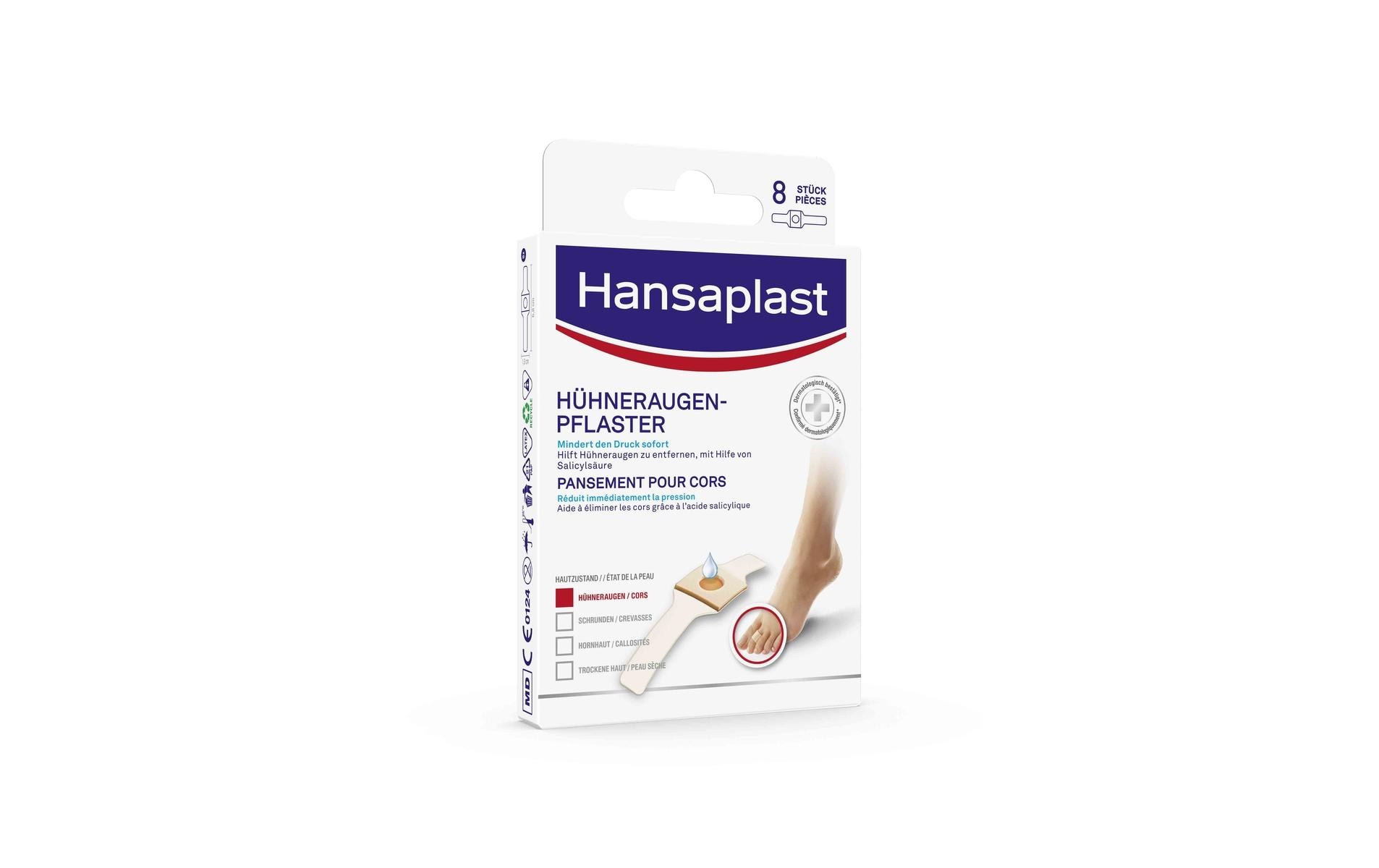 Hühneraugen-Pflaster 8 StückPflaster für sofortige Druckminderung bei Hühneraugen
