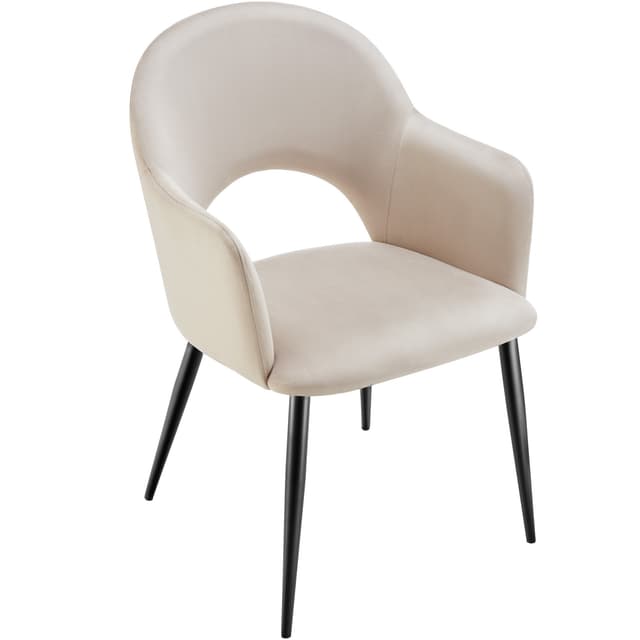 Stol Sachel, velour, polstret, 120 kg