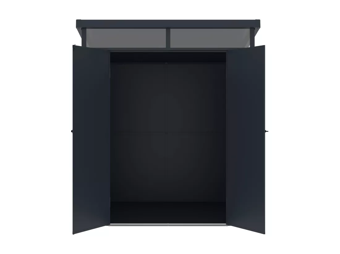 Abri de jardin en résine gris anthracite 3,65 m² avec plancher - MINARO