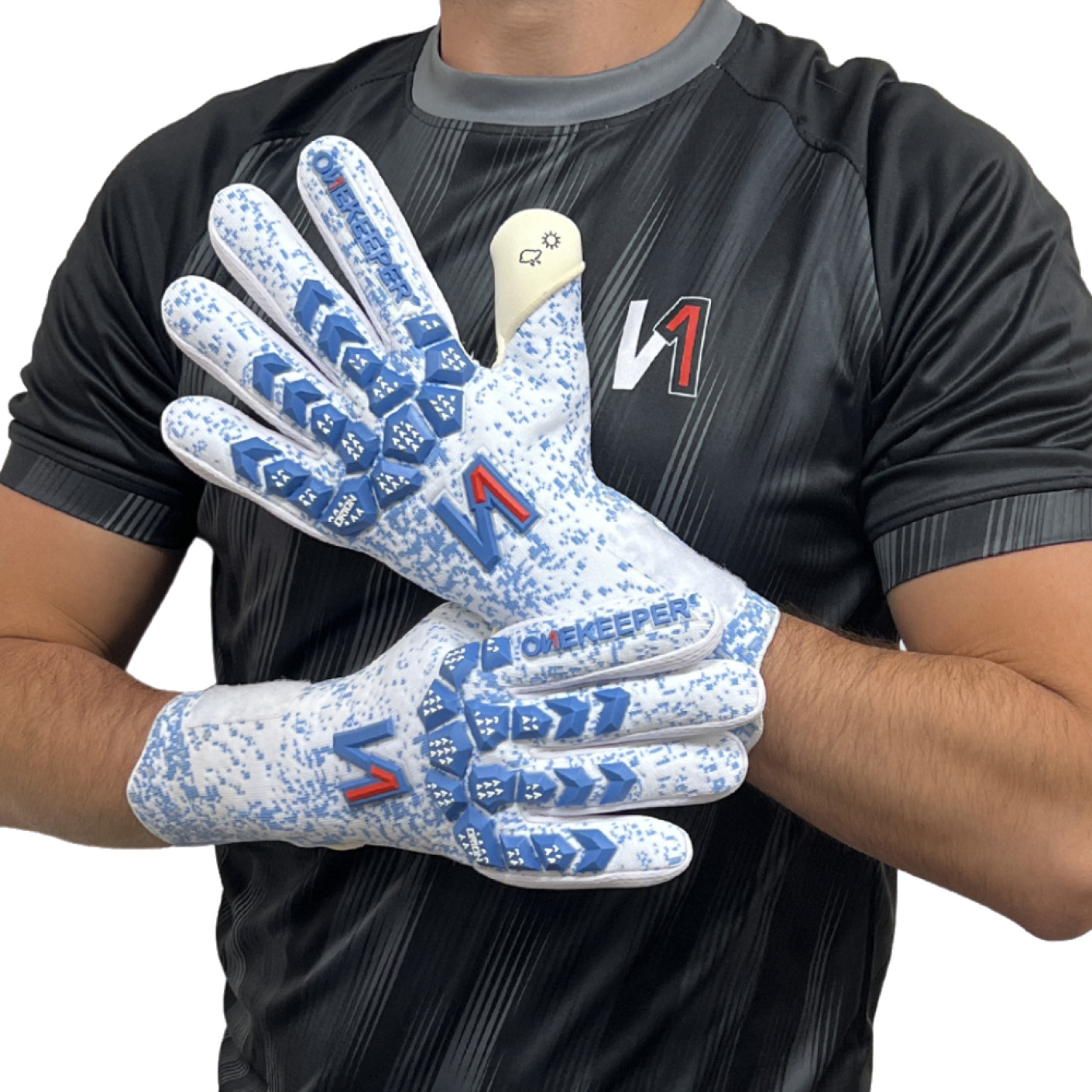 Onekeeper Orion Keepershandschoenen Wit Blauw