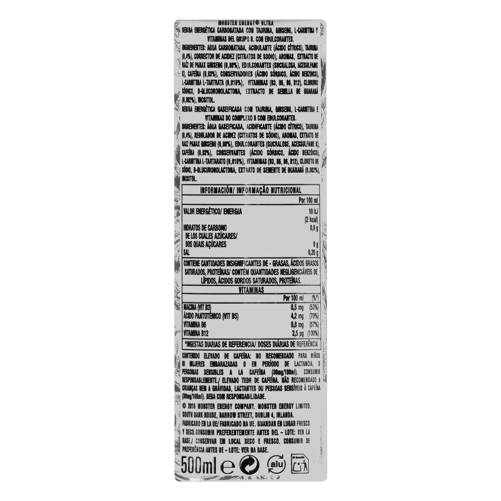 Boisson énergisante Monster Energy Ultra Zero