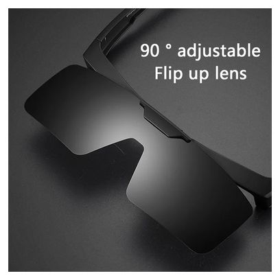 Lunettes de soleil de sport polarisées légères pour vélo - noir