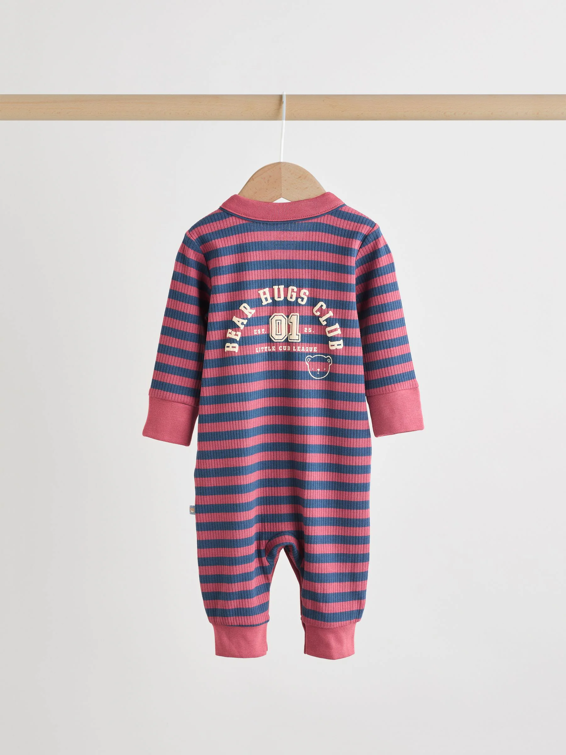 Bordeauxrood - Verpakking van 3 babypyjama's (0 mnd-3 jr)