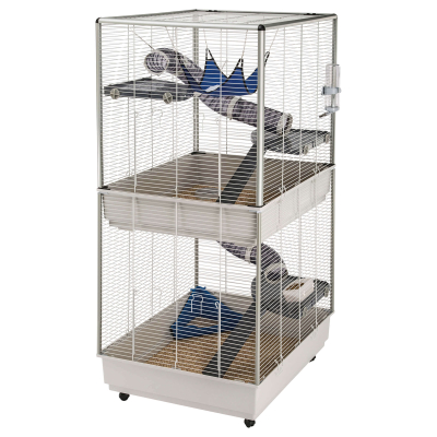 Ferplast Rattenkäfig Kleintierkäfig Furet Tower weiss