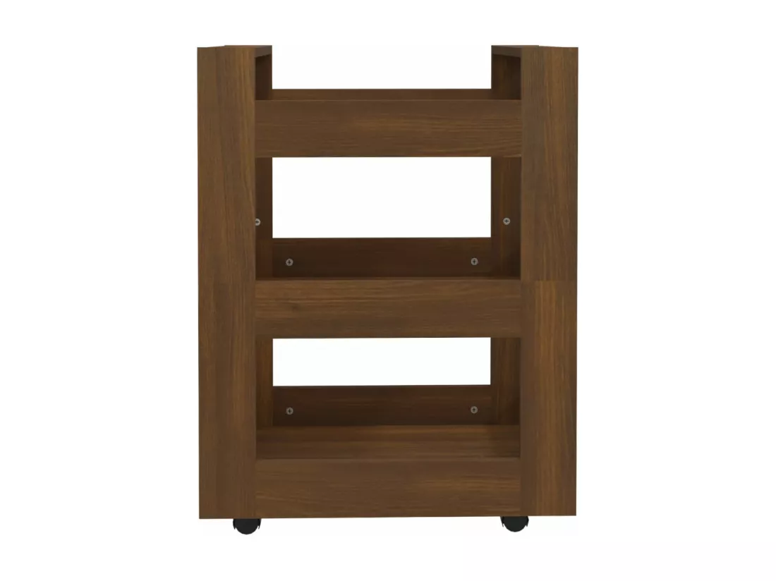 Chariot de cuisine Chêne marron 60x45x80 cm Bois d'ingénierie