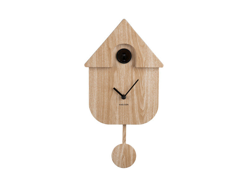 Wall Clock Modern Cuckoo KA5768TB Turquoise blue