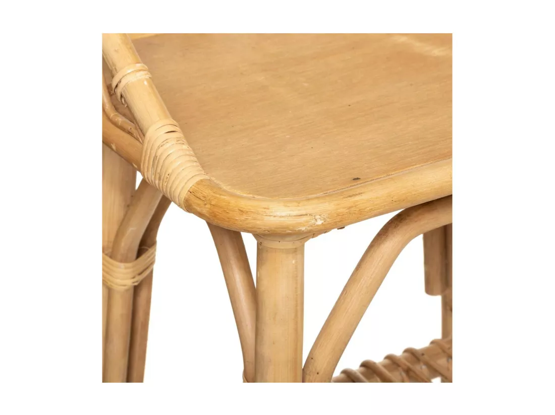 Table de Chevet en Rotin pour Chambre d'enfant