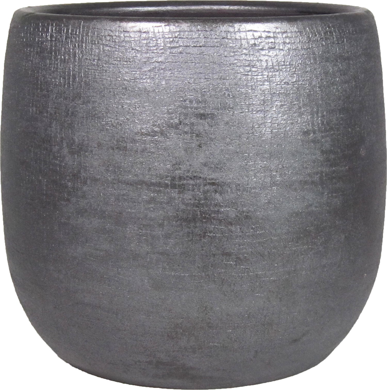 Bela Arte bloempot Mira zwart D 34 H 31 cm