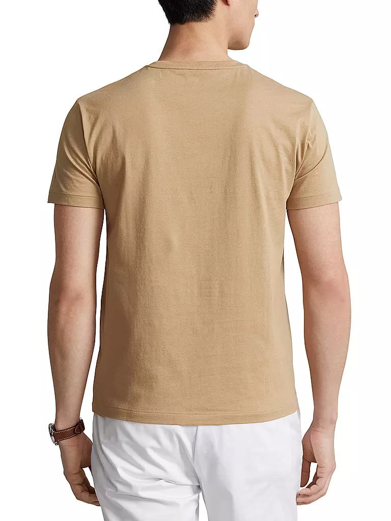 POLO RALPH LAUREN T Shirt Custom Slim Fit beige