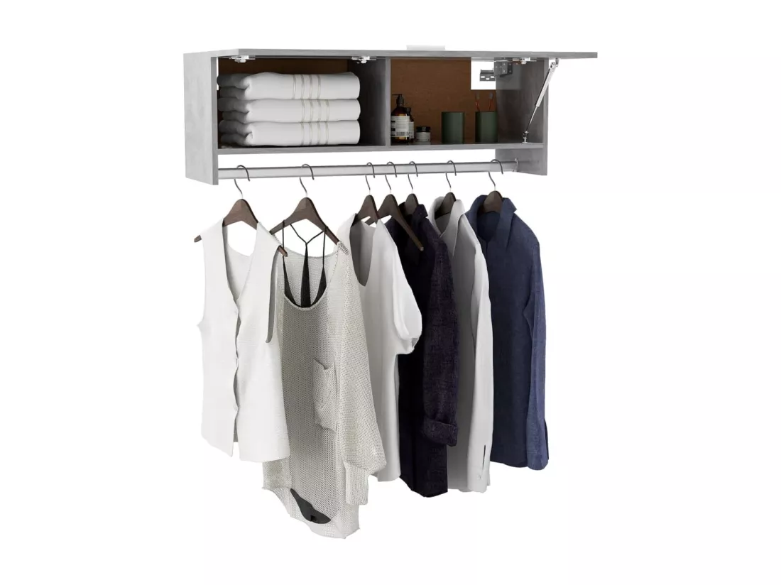 Garde-robe Gris béton 100x32,5x35