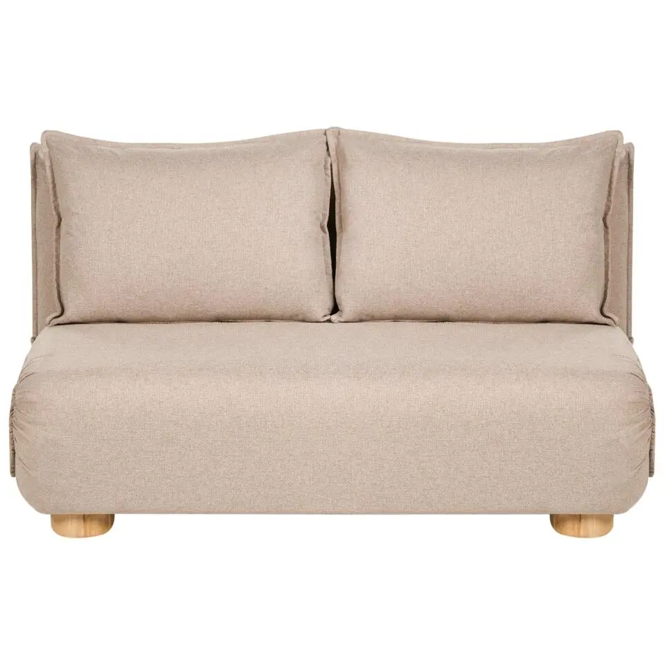 ABISKO - Slaapbank 2-zits - Beige - Kunstlinnen