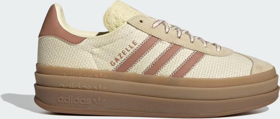 Adidas Originals Gazelle Bold sneakers ecru roze