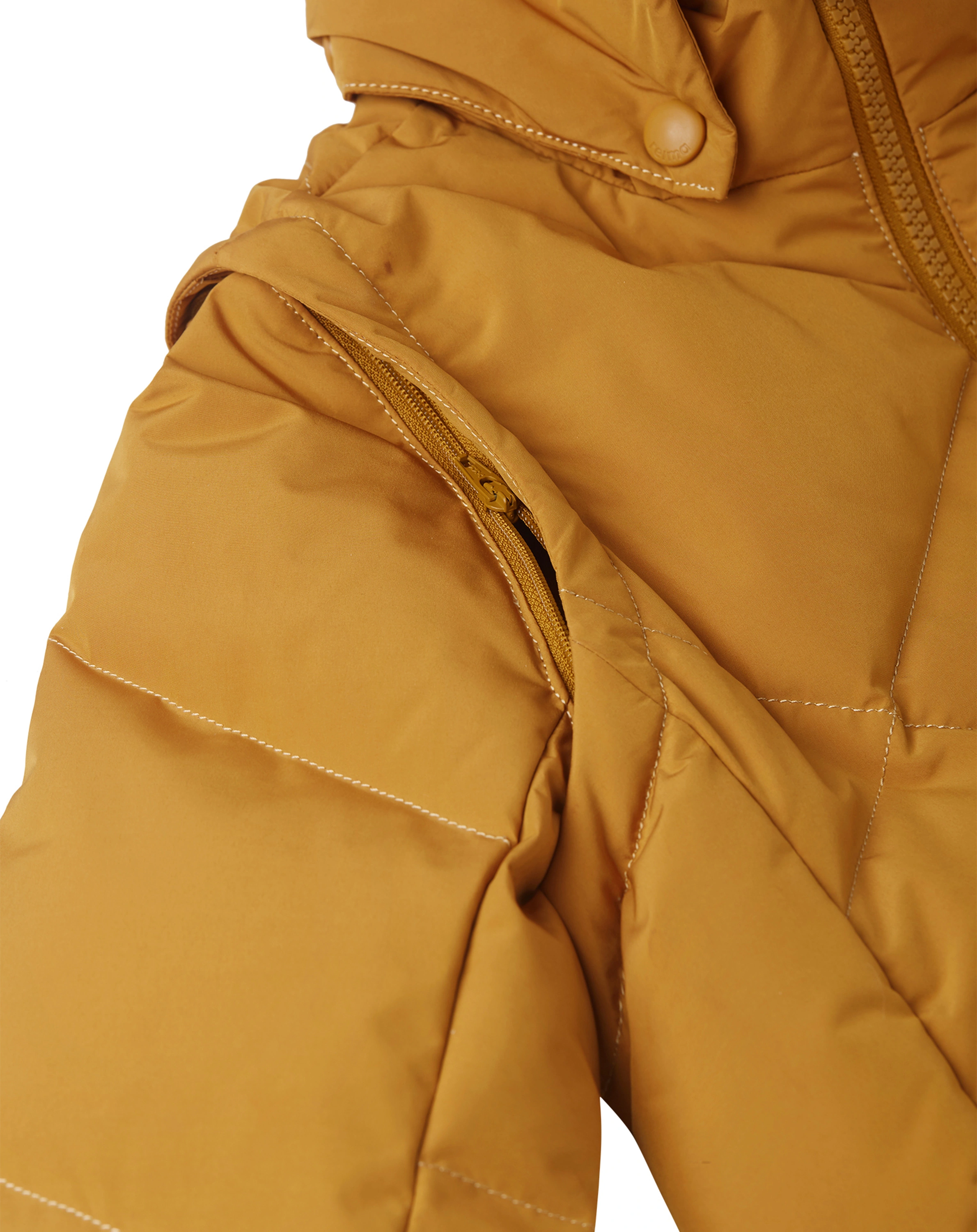 Daunen-Steppjacke PAAHTO mit Kapuze in golden brown
