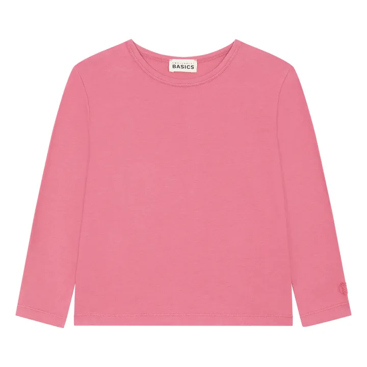 SMALLABLE BASICS T-Shirt Fille Manches Longues Coton Bio | Vieux Rose