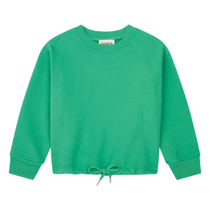 SMALLABLE BASICS Sweat Fille A Nouer Molleton Bio | Vert