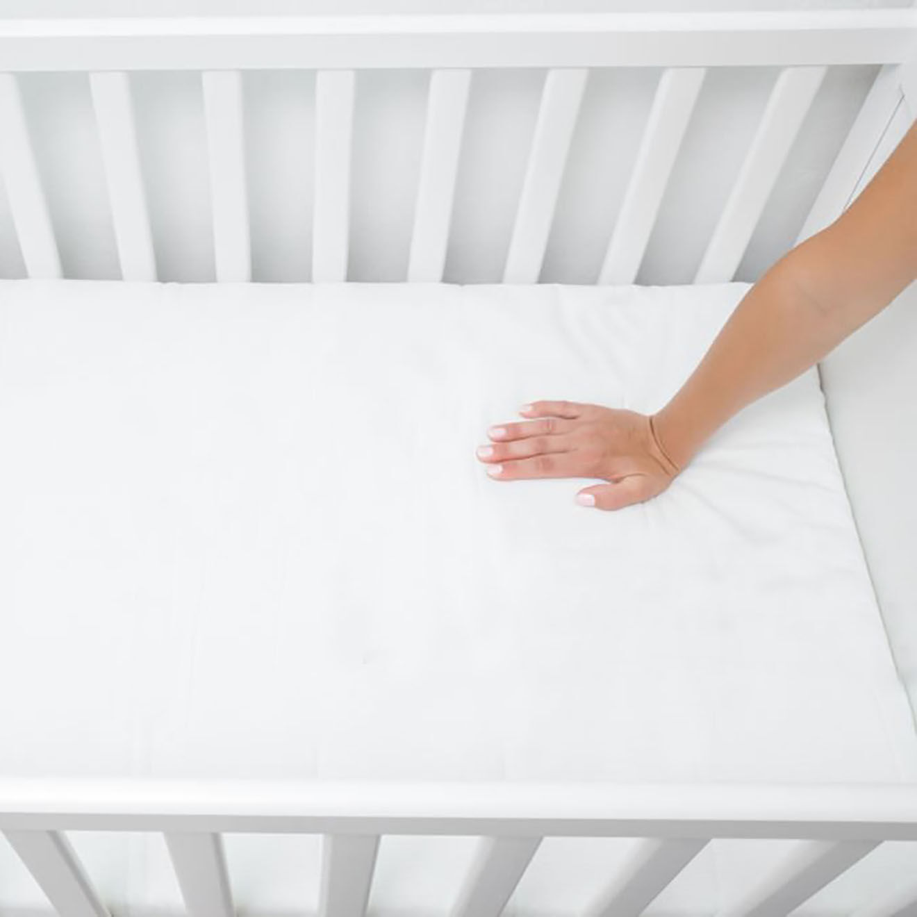 Papate Drap Housse en Coton Bio blanc - 60x120 cm
