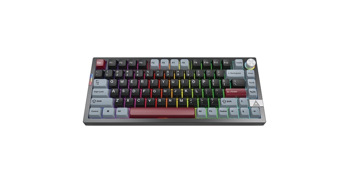 MontechMkey Pro Darkness, toetsenbord  (Zwart, US lay-out, Gateron G Pro Brown, 75%, Hot-swappable, RGB, Double-Shot PBT, USB-C / 2.4 GHz / Bluetooth 5.2)