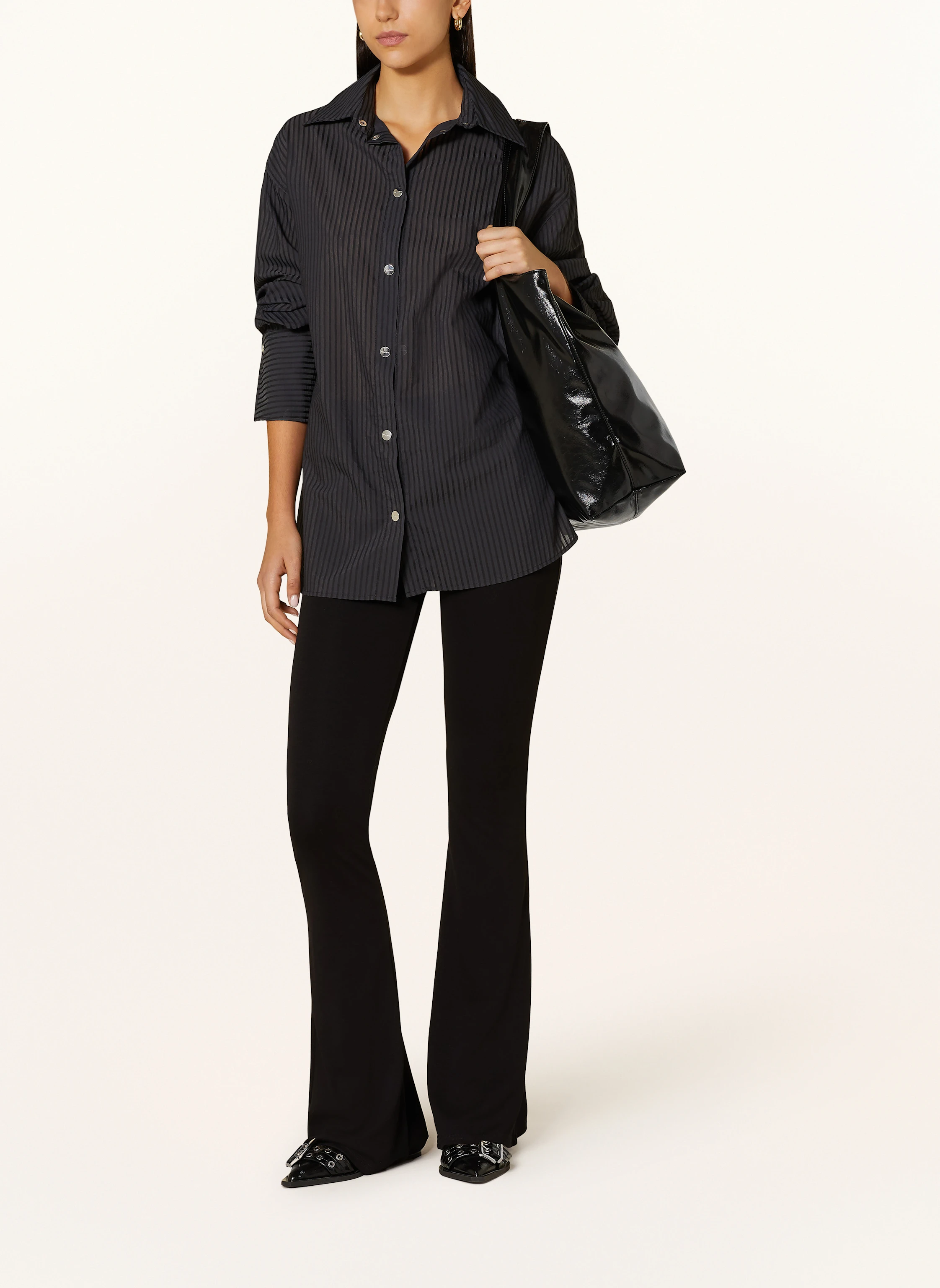black palms Bootcut-Hose aus Jersey