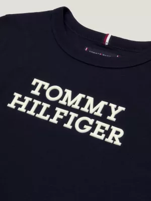 Camiseta de algodão com textura de pêssego e logo