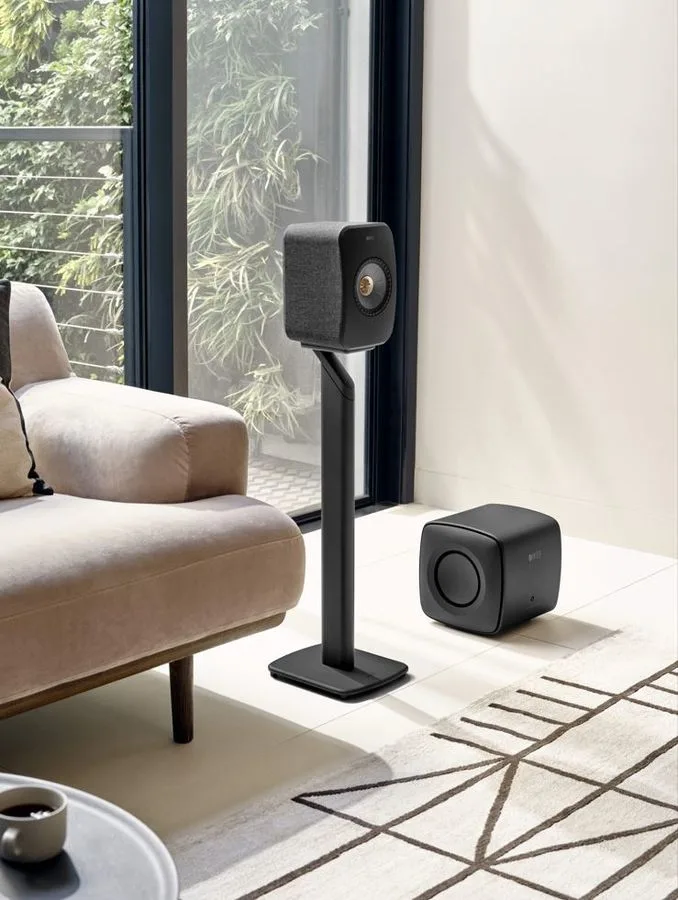 KEF Stand S1 Gris pour LSX2 Wireless (la paire) Pieds pour enceintes