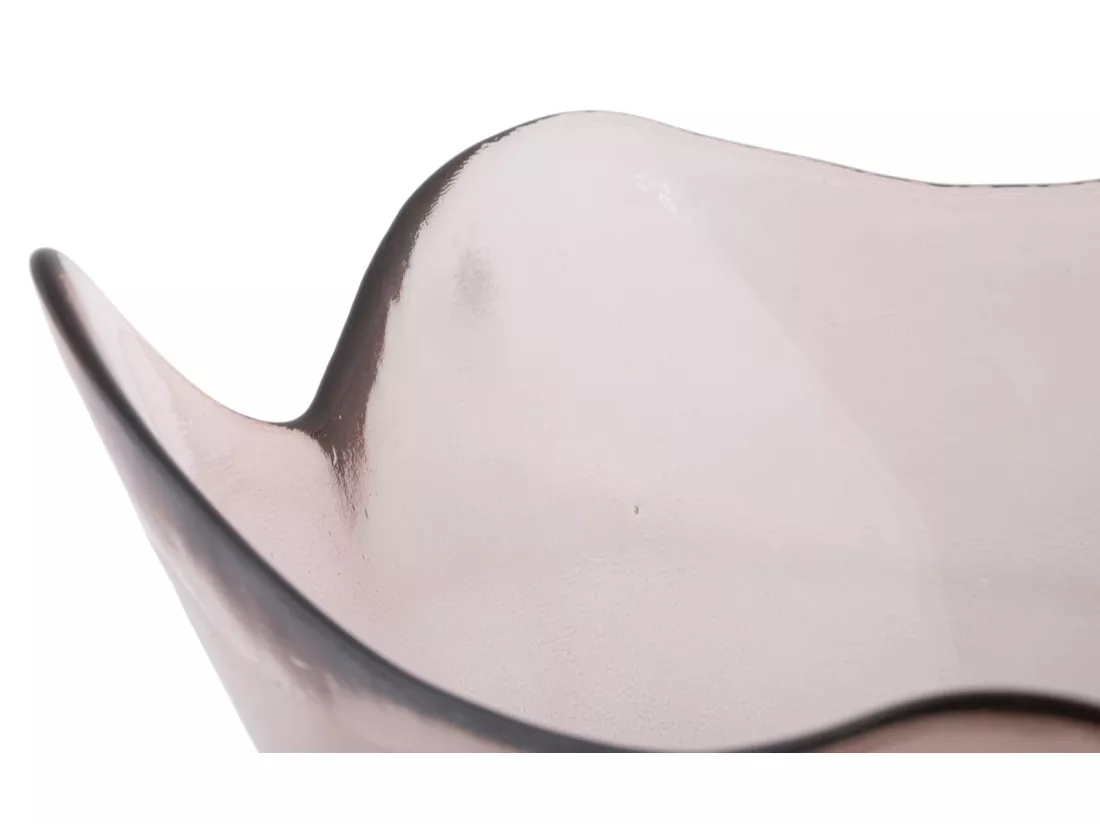 Bol en verre rose Ø 30x18 cm