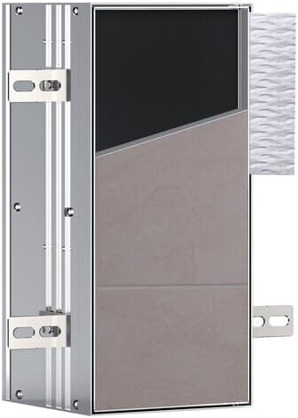 EMCO Asis Plus Unterputz-WC Modul mit Toilettenpapierhalter, Bad Schrank für unsichtbaren Stauraum mit Push to Open und 2 Fächern, Türanschlag Links, Papier Seitlich