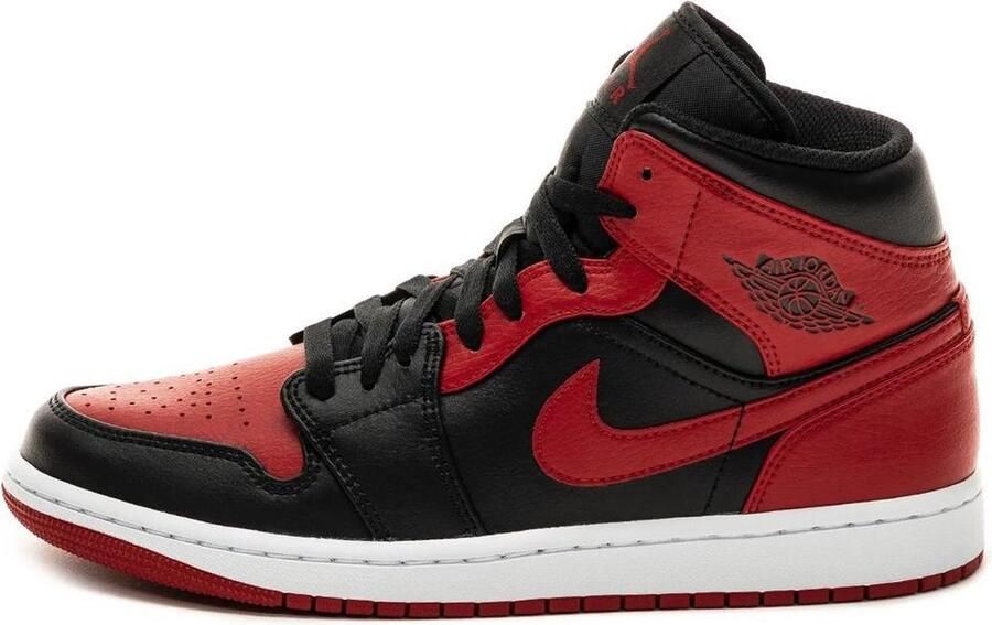 Jordan dior Nike Air jordan 1 Mid Black Black-Gym Red Chicago black toe 554724