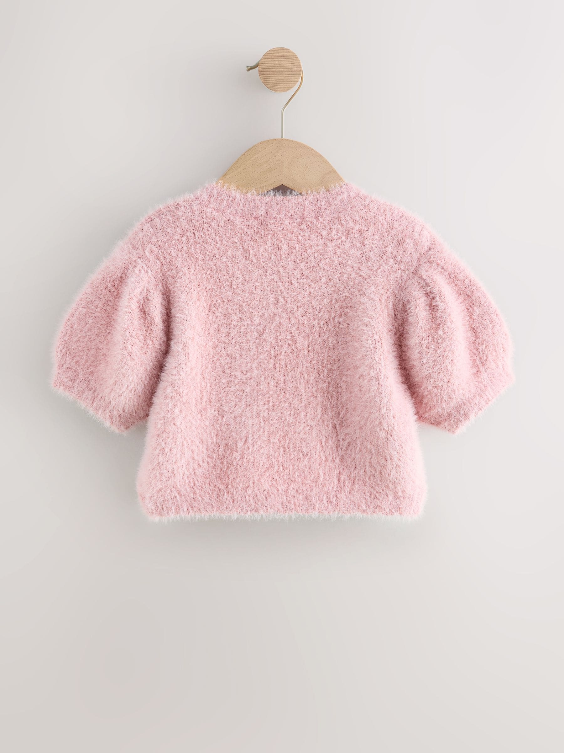 Roze - Fluffy bolero met korte mouwen (12mnd-16jr)