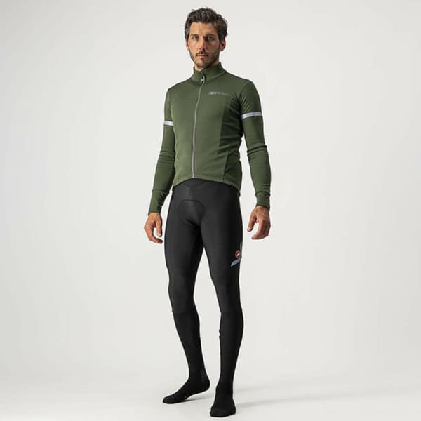 Maillot vélo CASTELLI FONDO 2 JERSEY FZ MILITARY GREEN/SILVER REFLEX