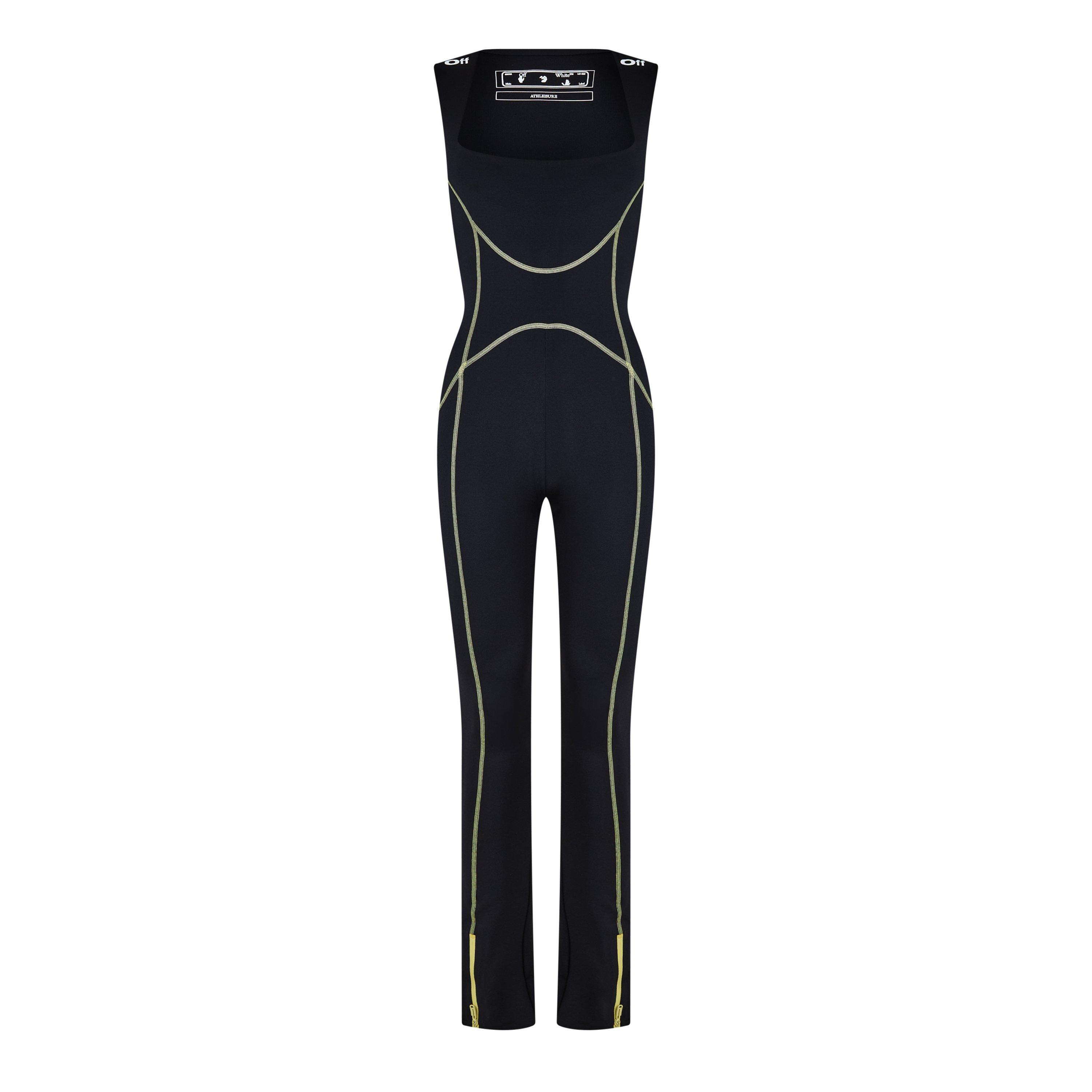 Off White Contrast Stitch Jumpsuit