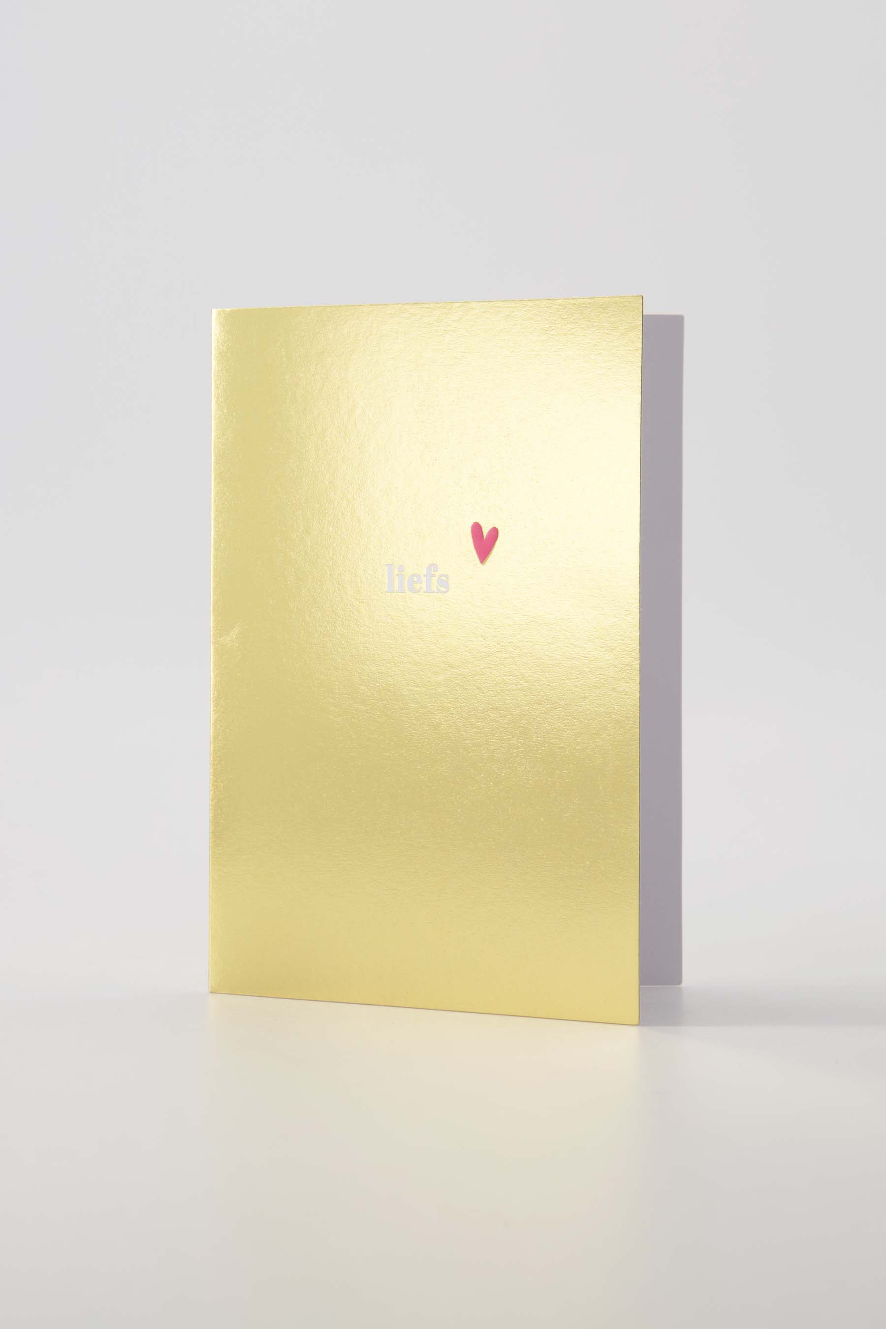 wenskaart liefs goud