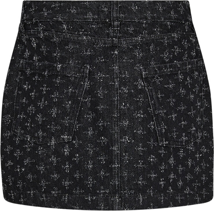 IVY Copenhagen IVY-Arena Miniskirt Black Punch Denim Black