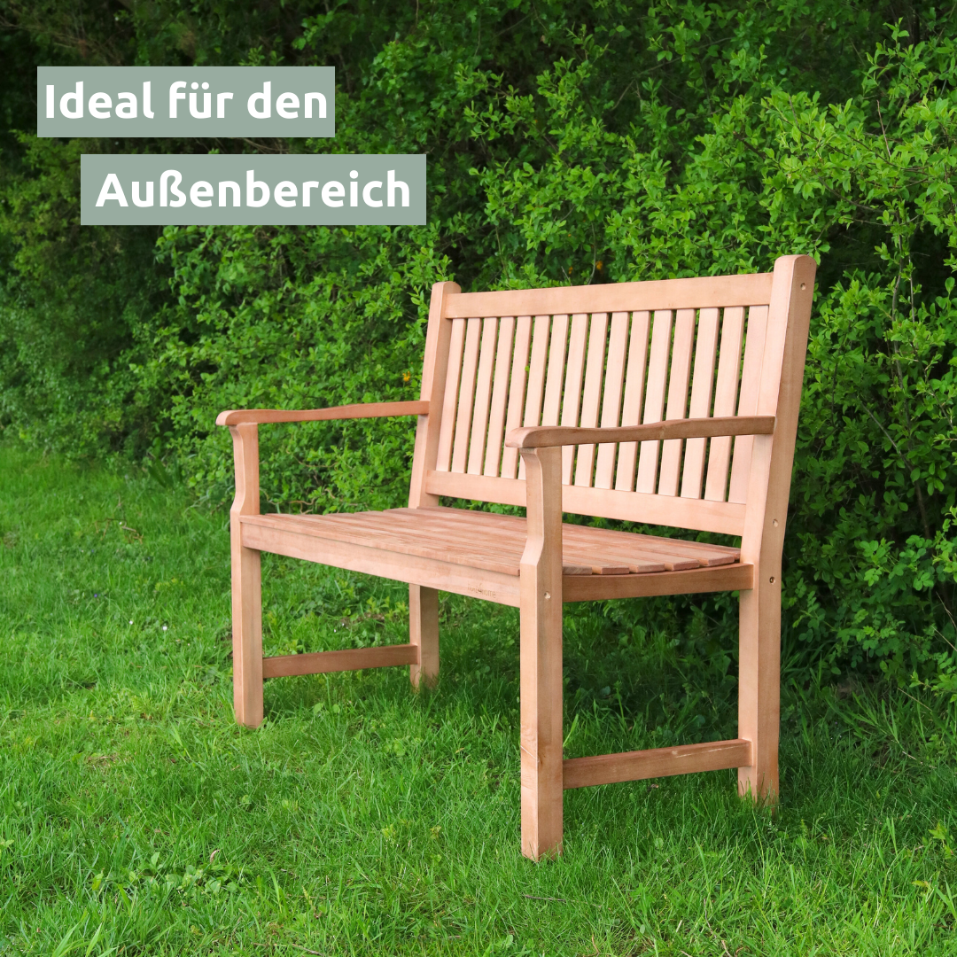 holz4home houten tuinbank met beschermhoes en tuinhandschoenen, 120cm