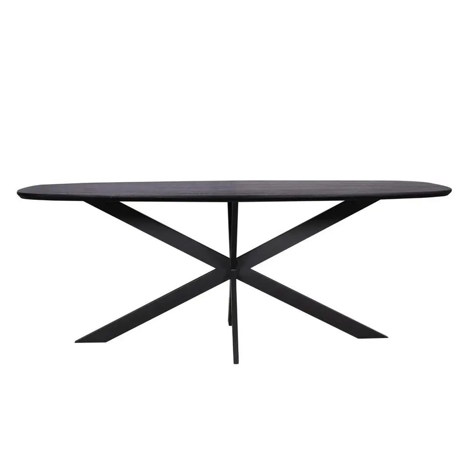 Eettafel Zwart Hout - 200x100x76cm - Ferris