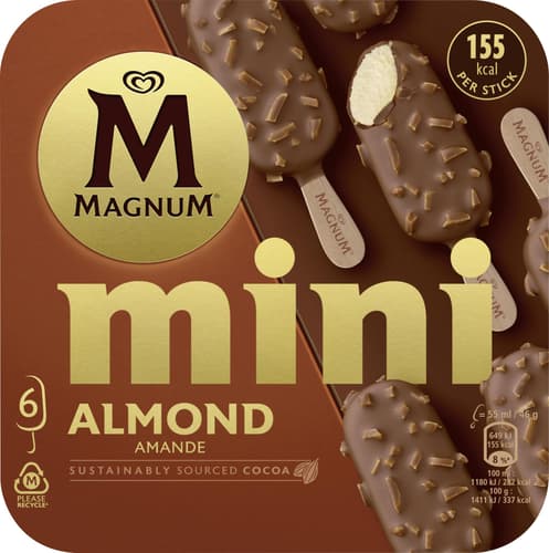 Magnum Mini Mandel Familienpackung 6 x 55 ml