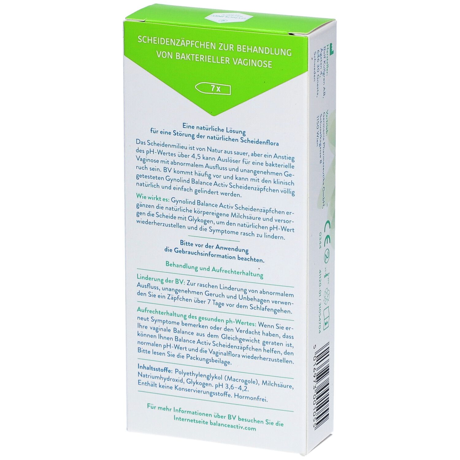 Gynolind Balance Activ Suppositorien