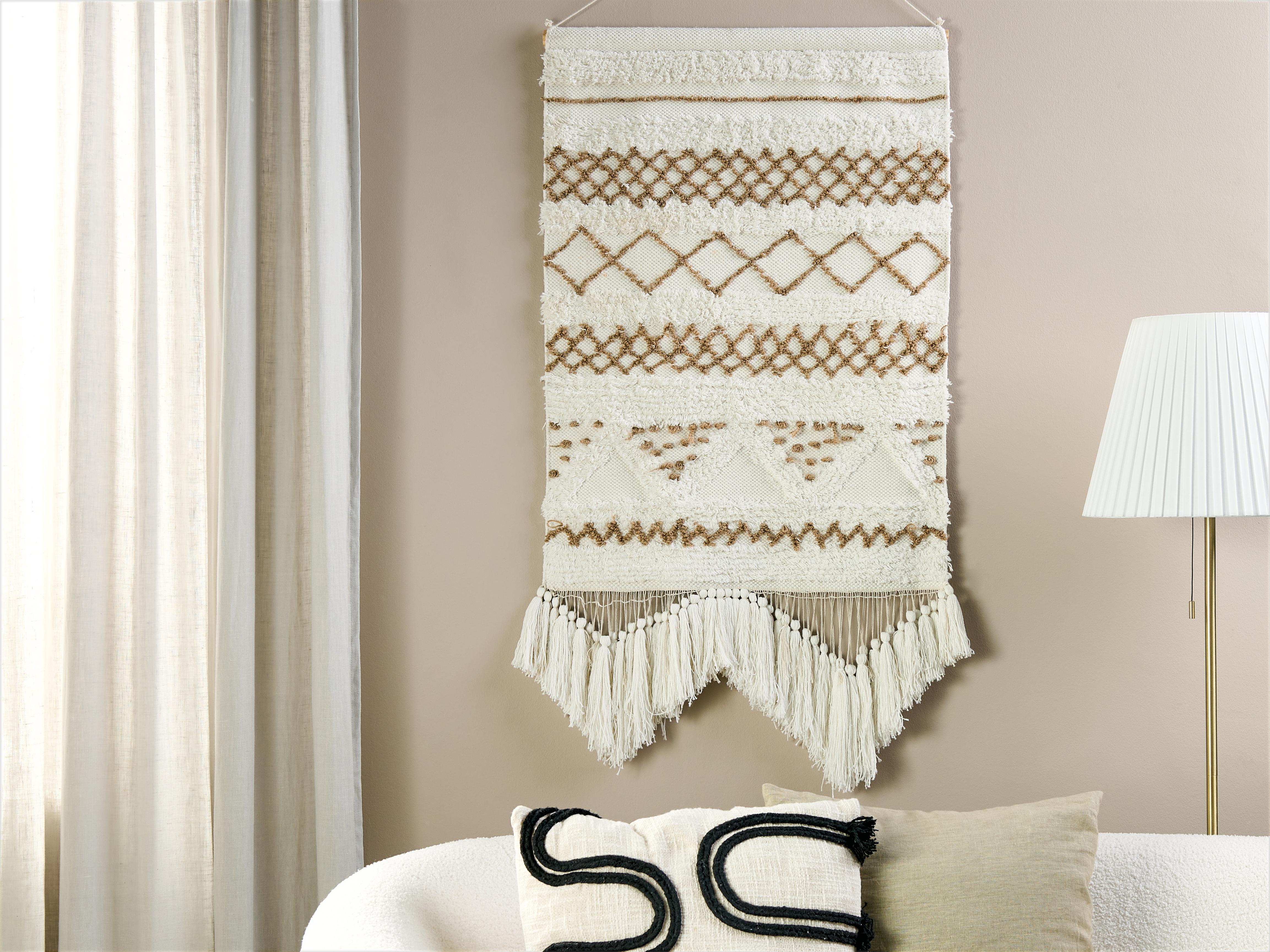 Stoffen wanddecoratie BAZDAN Katoen 107 cm Beige