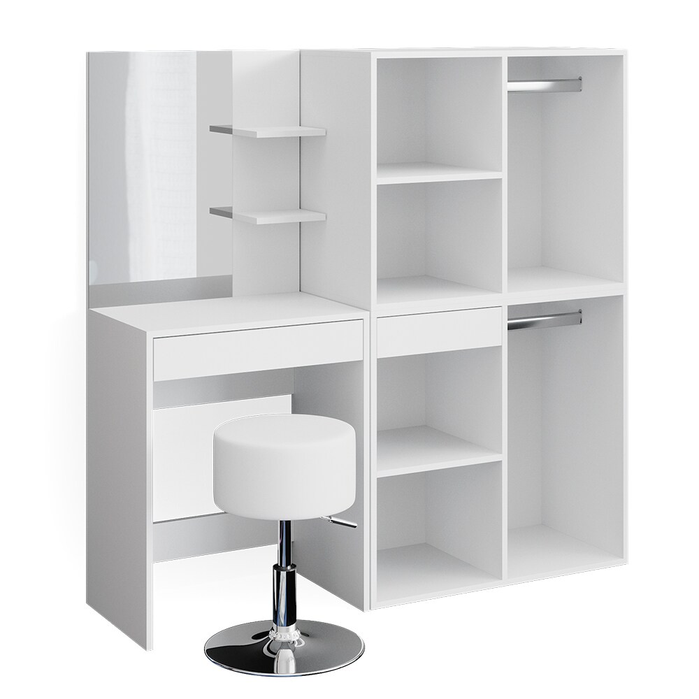 Vicco Schminktisch Frisiertisch Schminkkommode Isabelle + Hocker Beistellschrank
