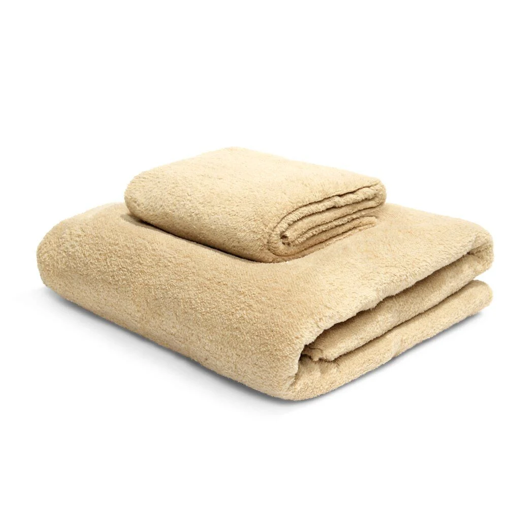 Ensemble drap de bain 70x140cm et serviette de toilette 35x75cm