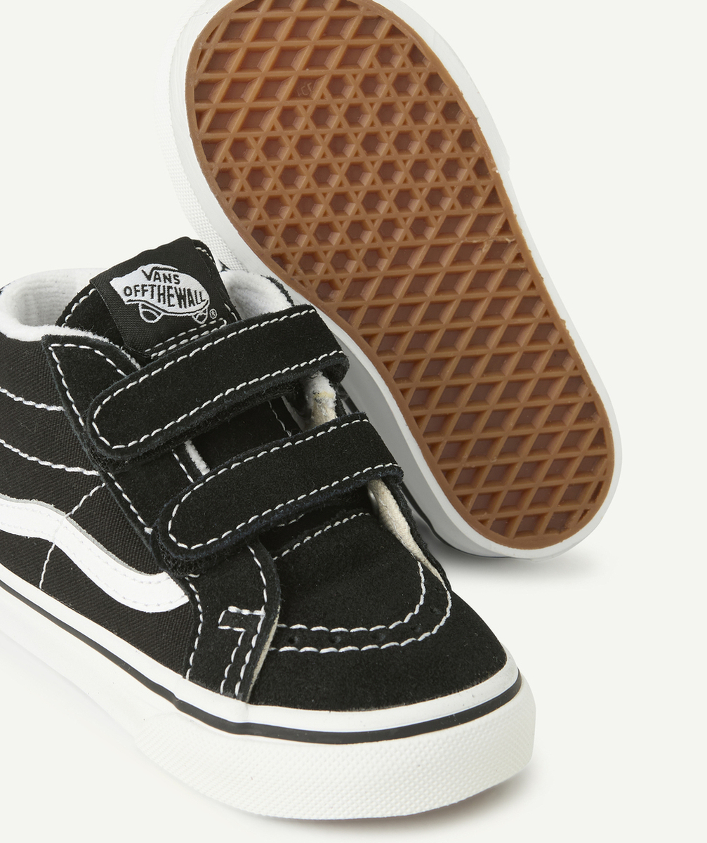 VANSbaskets montantes à scratchs bébé noir et blanc td sk8-hi