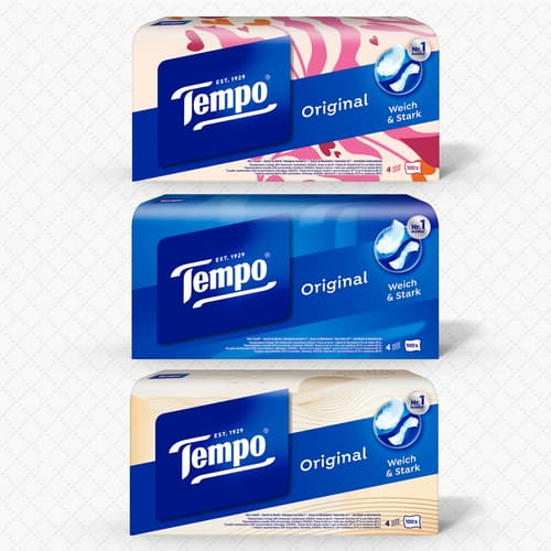 Tempo Taschentücher Trio Box