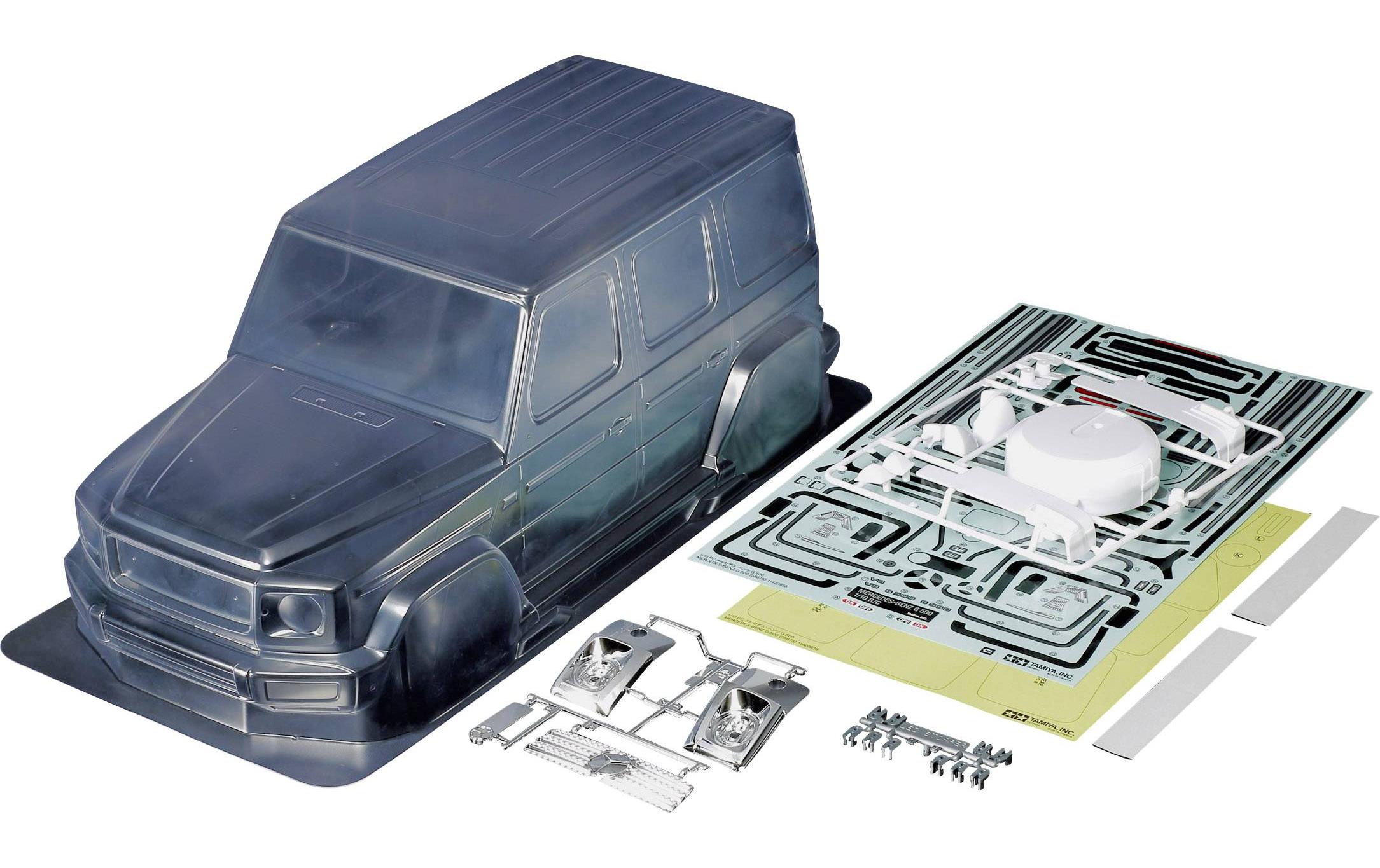 Karosserie Mercedes Benz G 500 1:10, unlackiertMercedes Benz G-Klasse Karosserie aus Lexan, passend zu CC01 und CC02 Chassis