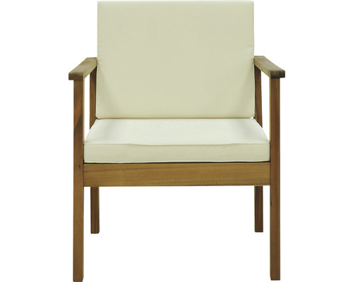 Alina Garden Place 4-zits houten tuinmeubelset bestaande uit: tafel, 2 stoelen, tweezitsbank, kussens