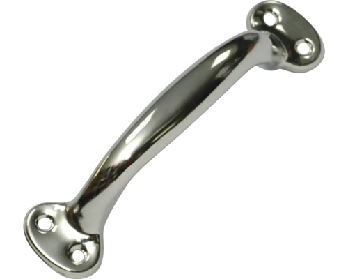 Meubelgreep, holle greep, vernikkeld plaatstaal, gatafstand 119 mm, L x B x H 138/17/36 mm