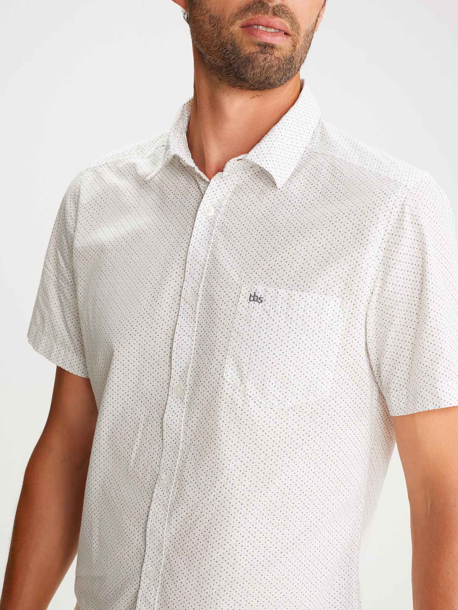 Chemise Homme Manches Courtes Blanc