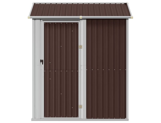 VIDAXL - Abri de jardin marron 192x152,5x237 cm acier galvanisé
