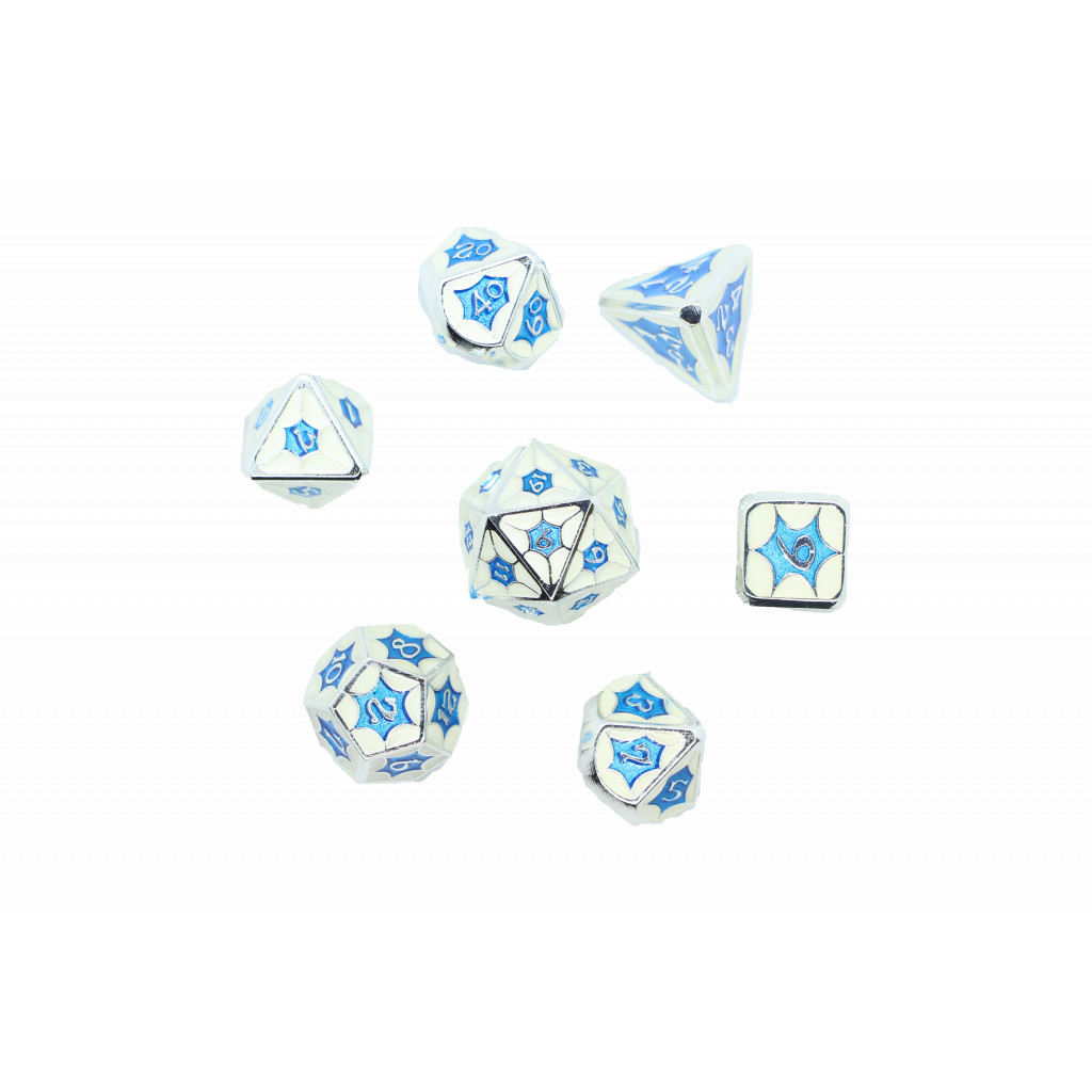 Set de dés JDR en metal Spider Web